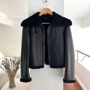 Theory Shearling Moto Jacket